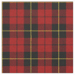 Bright deep cherry Red plaid yellow &amp; black stripe Fabric