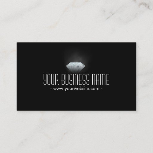 Customizable Bright Diamond In The Dark Jeweller Business Card