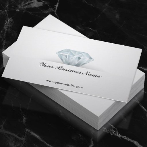 Customizable Bright Diamond Jewellery Business Card