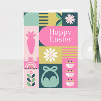 Bright Different Colours Easter Card