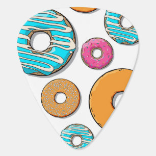 Bright Donut Whimsical Pattern Guitar Pick