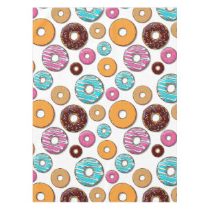 Bright Donut Whimsical Pattern Tablecloth