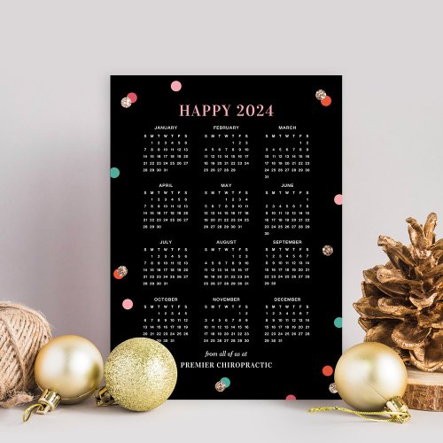 Bright Dots 2024 Calendar Business Holiday Card