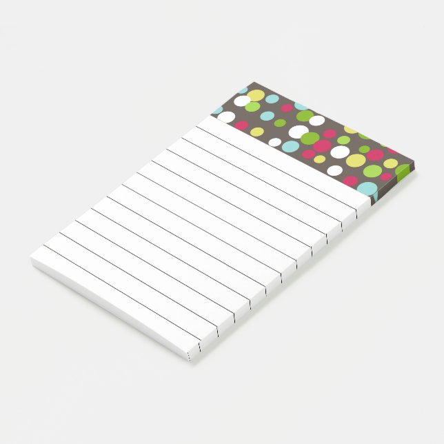 Bright Dots Office Kitchen Post It Notes Gift (Angled)