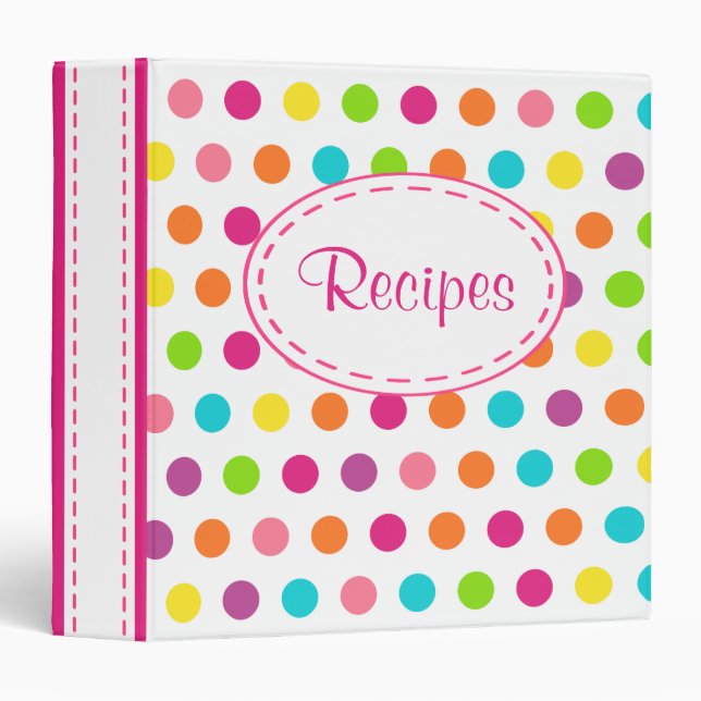Bright Dots Recipe Binder (Front/Spine)