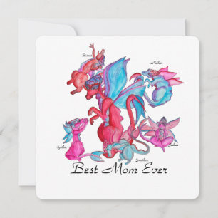 Bright dragon family for Mother’s Day