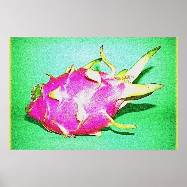 "Bright Dragon Fruit" Cute Photo. Buy Now Poster (Front)