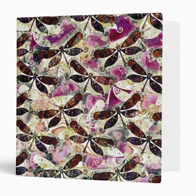 Bright dragonflies  3 ring binder (Front/Inside)
