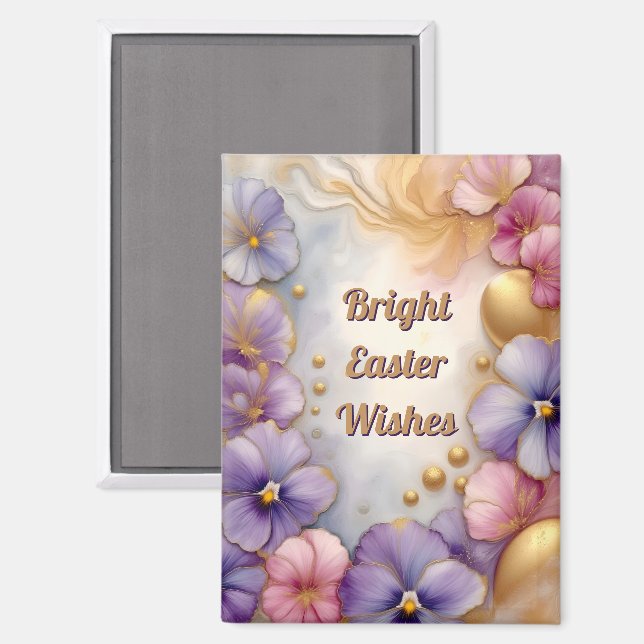 ~ BRIGHT EASTER WISHES ~  Magnet (Front/Back)