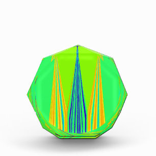 Bright Edgy Geometrical Neon Pattern Art Design Award