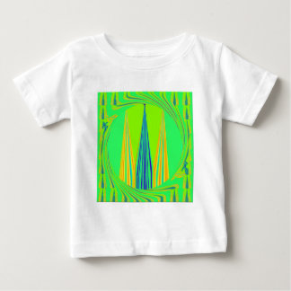 Bright Edgy Geometrical Neon  Pattern Art Design Baby T-Shirt
