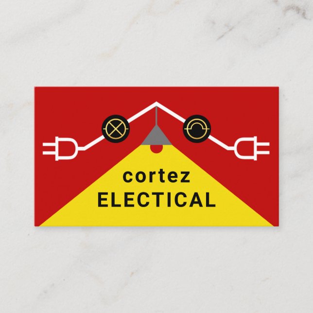 Bright Electrical Rooftop Circuit Frame Business Card (Front)