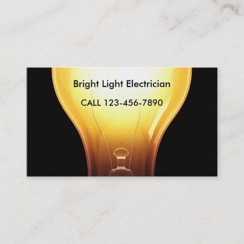 Bright Electrician Business Cards