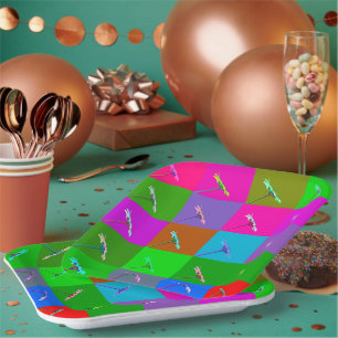 Bright Elegant All-Occasion Colorful Daisy Flowers Paper Plates