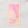 Bright Elegant Holographic Iridescent Color Block Business Card