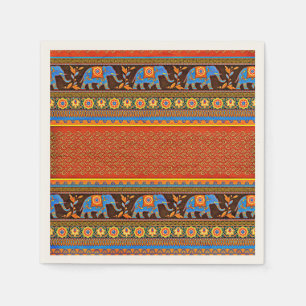 Bright elephants napkins