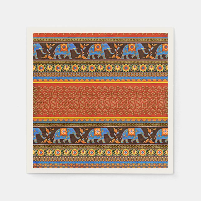 Bright elephants napkins (Front)