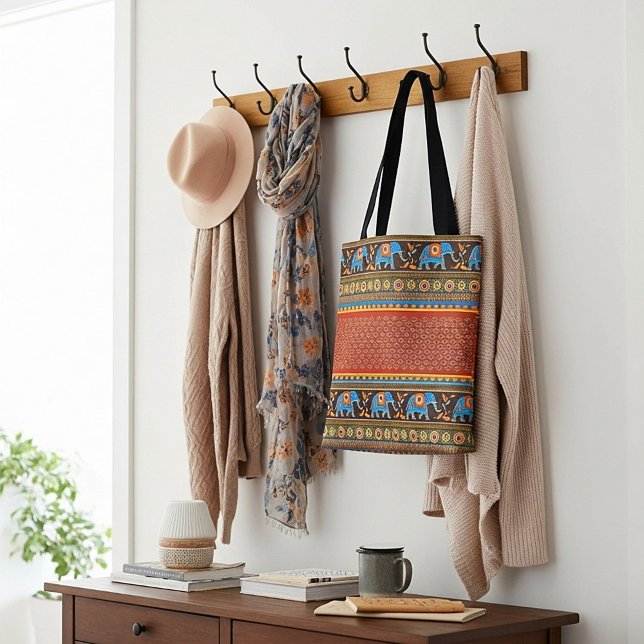 Bright elephants tote bag (Creator Uploaded)