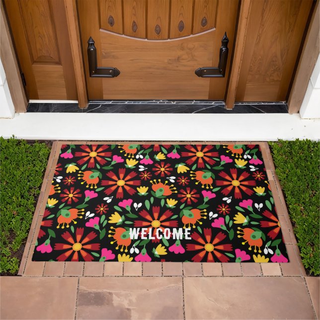 Bright Embroidery Mexican Fiesta  Doormat (Outdoor)