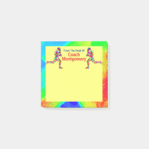 Bright Energetic Football Theme for Coach Post-it Notes