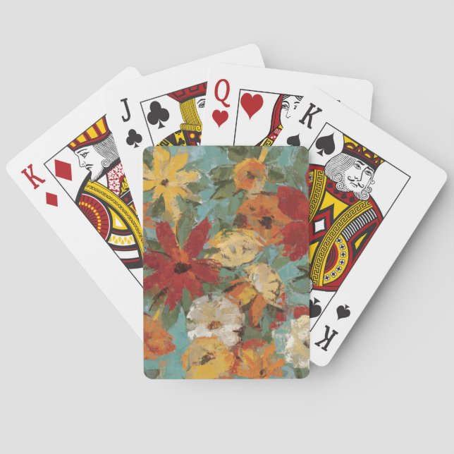 Bright Expressive Garden Poker Cards (Back)