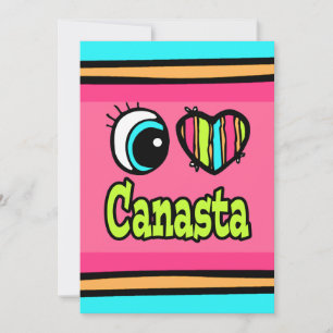 Bright Eye Heart I Love Canasta Invitation