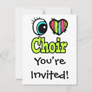 Bright Eye Heart I Love Choir Invitation