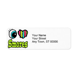 Bright Eye Heart I Love Smores Label
