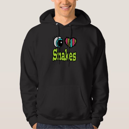 Bright Eye Heart I Love Snakes Hoodie