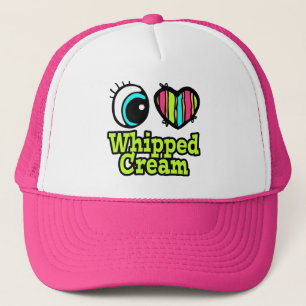 Bright Eye Heart I Love Whipped Cream Trucker Hat
