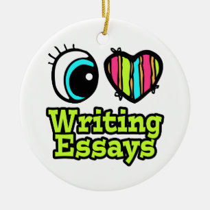 Bright Eye Heart I Love Writing Essays Ceramic Ornament