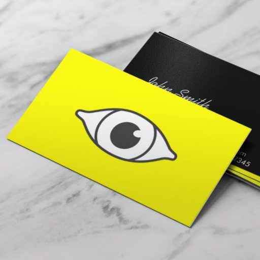 Customizable Bright Eye Optometrist &amp; Eye Care Business Card
