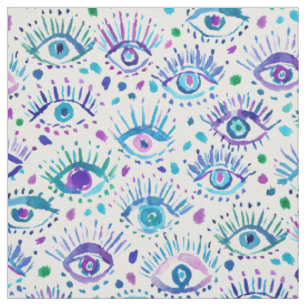 BRIGHT EYES All-Seeing Eye Illuminati Print Fabric