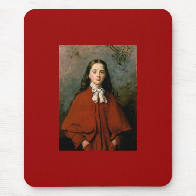 Bright Eyes by Sir John Everett  Millais Mouse Pad (Front)