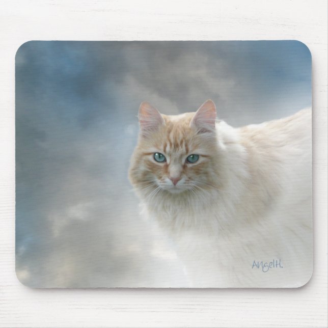 Bright Eyes Cat AH2010 Mouse Pad (Front)