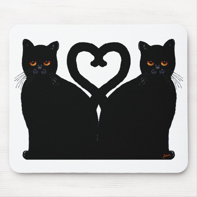 Bright Eyes Heart Mouse Pad (Front)