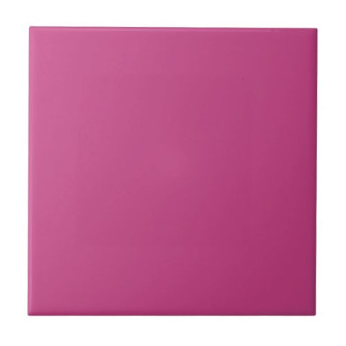 Bright Fall Fuchsia Solid Color Print Ceramic Tile