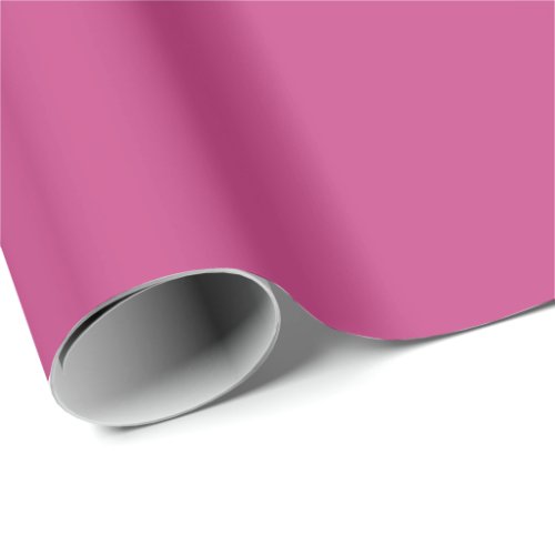 Bright Fall Fuchsia Solid Color Print Wrapping Paper