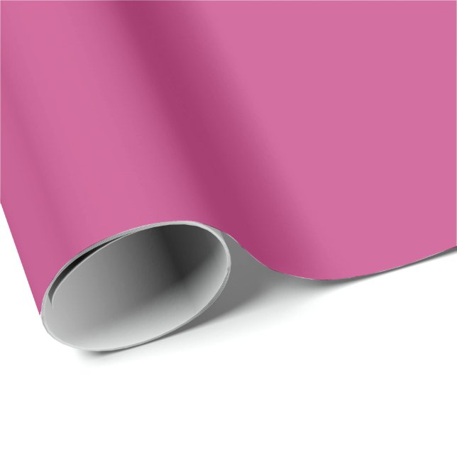 Bright Fall Fuchsia Solid Color Print Wrapping Paper (Roll Corner)