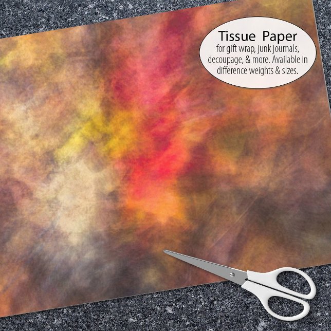 Bright Fall Lea Impressionist Design  Tissue Paper (Tissue paper for gift wrap and decoupage)