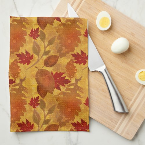 Bright Fall Leaves Kitchen Towel