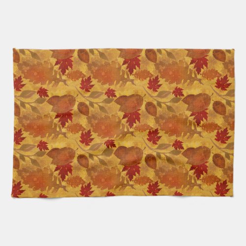 Bright Fall Leaves Kitchen Towel
