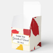 Bright Fall Leaves Wedding Favor Boxes (Opened)