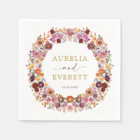 Bright Fall Wildflower Garden Wreath Wedding