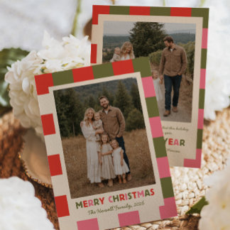 Bright Family Photo Christmas Card