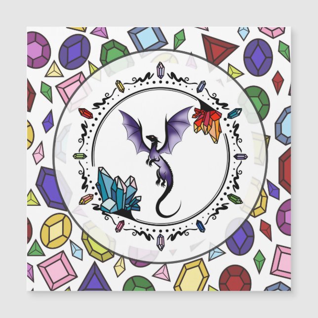 Bright Fantasy Gemstone Elegant Amethyst Dragon (Front)