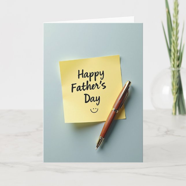 Bright Fathers Day Stationery Card (Front)