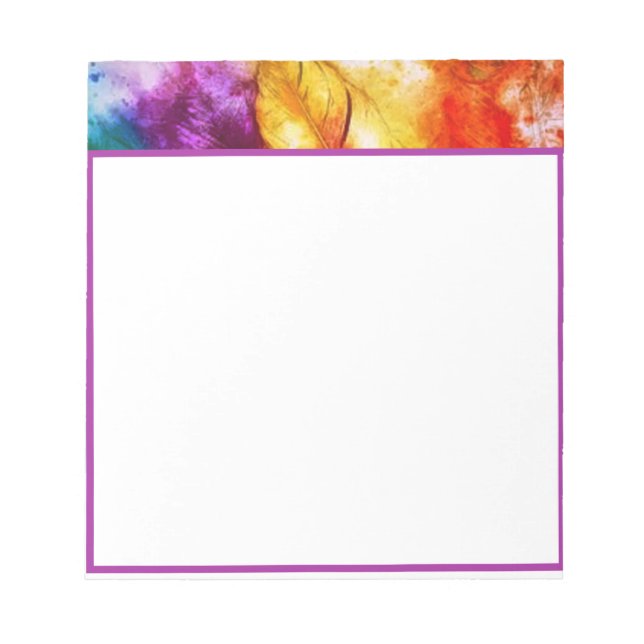 Bright feathers  notepad (Front)