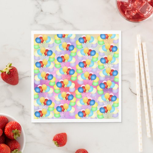 Bright Festive Balloons Napkins