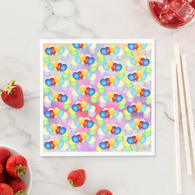 Bright Festive Balloons Napkins (Insitu)